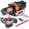 image:imageVEVOR Electric Winch 6000 lb Truck Trailer Winch 12V DC 14 in x 55 ft Synthetic Rope Aluminum Fairlead Wireless amp Wired Remote Control IP55 Waterproof Towing for Off Road SUV ATV UTV Jeep Boat4500 LBS