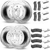 image:imageVEVOR Front and Rear Brake Kit Compatible with 20072017 Jeep Wrangler Drilled and Slotted Brake Rotors Ceramic Brake Pads Replacement 119 Front Rotors 124 Rear RotorsS55072  S55055