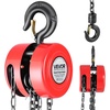 image:imageVEVOR Hand Chain Hoist 1 Ton 2200 lbs Capacity Manual Chain Block with Upgrade G70 Galvanized Chain 10 ft Lifting Height Heavy Duty Pulley Hoist for Garage Warehouse Automotive Machinery RedRed