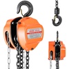 image:imageVEVOR Hand Chain Hoist 1 Ton 2200 lbs Capacity Manual Chain Block with Upgrade G70 Galvanized Chain 10 ft Lifting Height Heavy Duty Pulley Hoist for Garage Warehouse Automotive Machinery RedOrange