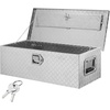 image:imageVEVOR Heavy Duty Aluminum Truck Bed Tool Box Diamond Plate Tool Box with Side Handle and Lock Keys Storage Tool Box Chest Box Organizer for Pickup Truck Bed RV Trailer 39x13x10 SilverSilver