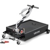 image:imageVEVOR Low Profile Oil Drain Pan 17 Gal Capacity Rolling Oil Drain Pan with 110V HighFlow Electric Pump 72 ft Hose amp T Folding Handle LeakProof amp CorrosionResistant Fit for Trucks ATVs Red4134 x 2461 x 2598 in