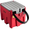 image:imageVEVOR Portable Diesel amp Gasoline Tank 116 Gallon 10 GPM Flow Rate Gasoline Fuel Tank with 12V Electric Transfering Pump 131ft Hose Auto Fueling Nozzle Transfer Tank for Easy Transportation RedRed