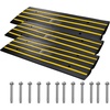 image:imageVEVOR Rubber Curb Ramps for Driveway 2 Pack Threshold Bridge 33069 lbs Load Capacity 25 Rise with Reflective Safety Strips Ideal for Cars RVs Scooters and Motorcycles to Prevent Car Scraping26 Rise 3Pack  48 L