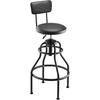 image:imageVEVOR Shop Stool with Backrest Pneumatic Garage SeatWork Stool with 300 lbs Capacity Adjustable Height Roller Creeper Seat 360 Swivel Padded for Garage Shop amp Auto Repair Blackwith Backrestno Casters