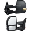 image:imageVEVOR Towing Mirrors Fit for 20042014 Ford F150 Power Heated LED Turn Signal Puddle Light Tow Mirrors Manual Controlling Telescoping Folding Black20152018