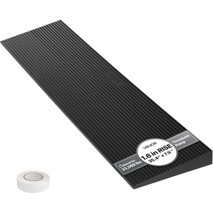 image:imageVEVOR 16 Rise Cuttable Threshold Ramp for Doorways 354 Wide Natural Rubber Wheelchair Ramp NonSlip Solid Rubber Ramp with DoubleSided Tape for DoorwaysDrivewaysBathroomSmooth Tile16 Rise