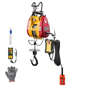 image:imageVEVOR 2in1 Electric Hoist Winch 1100 lbs Capacity 1500W Portable Power Winch Crane 25 ft Lifting Height 164 ftmin with Manual and Wired Remote Control for Factory Warehouss Garage660lbs 98FT