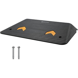 image:imageVEVOR 35 Rise Threshold Ramp Doorway Recycled Rubber Power Wheelchair Ramp 3 Feet Long 33069Lbs Load Capacity NonSlip Surface Rubber Solid Threshold Ramp for Wheelchair and Scooter