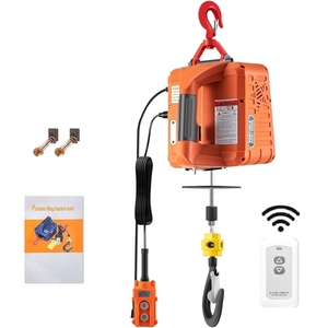 image:imageVEVOR 3in1 Electric Hoist Winch 1500W Portable Electric Winch 110V Power Winch Crane 25ft Lifting Height Overload Protection for LiftingOrange