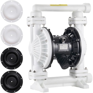 image:imageVEVOR Air Operated Double Diaphragm Pump 35 GPM 1 inch Inlet amp Outlet Pneumatic Waste Oil Transfer Pump Max 114 PSI Aluminum Alloy Body AirOperated for Diesel Grease Kerosene Gasoline amp Oil1inch 25GPM Polypropylene