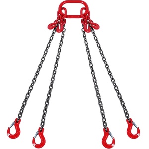 image:imageVEVOR Chain Sling 38 inch x 10 ft Lifting Chains with Hooks G80 Engine Chain Hoist Lifts 18400 lbs8 Ton Lifting Sling Chains for Engine Hoist Engine Lift Chain with 4 Leg Grab Hooks amp Adjusters14 Inch x 5 FT