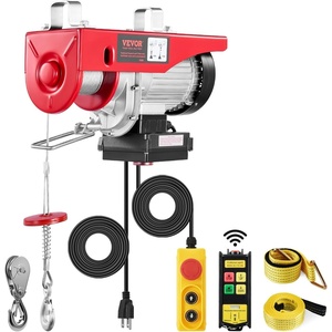 image:imageVEVOR Electric Hoist 1320 lbs 120V Electric Winch with 328 ft Wireless amp 14 ft Wired Remote Control 40 ft Single Cable Lifting Height SingleDouble Slings Lift Hoist for Garage Warehouse Factory1320LBS WirelessWired