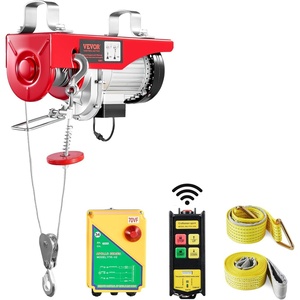 image:imageVEVOR Electric Hoist with Wireless Remote Control 110v 440lbs Electric Hoist with Remote Control 40ft20ft Lifting Height Motor for Garage Warehouse Factory880LBS