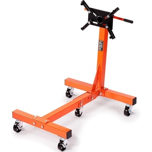 image:imageVEVOR Engine Stand 34 Ton 1500 LBS Capacity Engine Motor Stand with 360Degree Rotating Head HeavyDuty Steel Engine Lift Stand with 5Casters 4 Adjustable Arms Orange1500 lbs