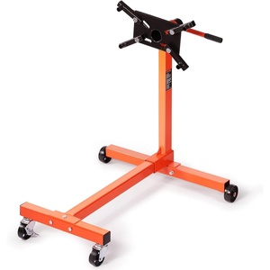 image:imageVEVOR Engine Stand 750 lbs 38 Ton Rotating Engine Motor Stand with 360 Degree Adjustable Head Cast Iron Motor Hoist Dolly 4Caster 4 Adjustable Arms for Vehicle Maintenance Auto Repair750 LBS
