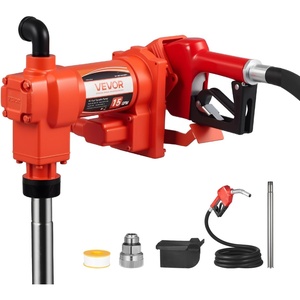 image:imageVEVOR Fuel Transfer Pump 110V 20 GPM 76 Lmin AC Electric Oil Transfer Pump with Auto ShutOff Fuel Nozzle amp Discharge Hose High Flow Kit for Gasoline Diesel Kerosene Biodiesel Ethanol Blends110V 15GPM with Accessories