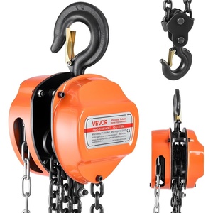 image:imageVEVOR Hand Chain Hoist 3 Ton 6600 lbs Capacity Manual Chain Block with Upgrade G80 Galvanized Chain 10 ft Lifting Height Heavy Duty Pulley Hoist for Garage Warehouse Automotive Machinery Orange3T 20FT