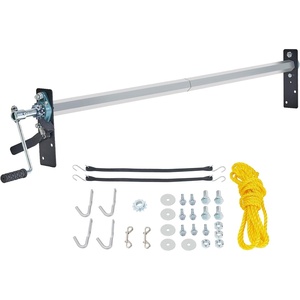 image:imageVEVOR Hand Crank Tarp Roller Kit 64 to 104 Wide Aluminum Alloy Manual Cab Level Dump Truck Tarp Roller with 7 SpongeWrapped Handle Perfect for Dump Trucks Trailers Trash Haulers No Tarp