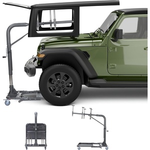 image:imageVEVOR Hard Top Remover Lift 220 lbs Foldable Jeep Hardtop Removal and Storage System Easy OnePerson Operation Adjustable Height for Jeep Wrangler YJ TJ JK JL 4XE Ford Bronco 4 Door amp 6 GenPortable
