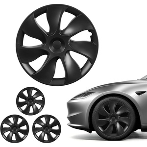 image:imageVEVOR Hubcaps Wheel Covers for 20172023 Tesla Model 3 18 Inch Set of 4 Wheel Rim Cover Hubcaps OEM Style Replacement R18 Size Snap On Car Hub Caps Premium 10Spoke ABS Tire Rim Caps Matte Black7Spoke