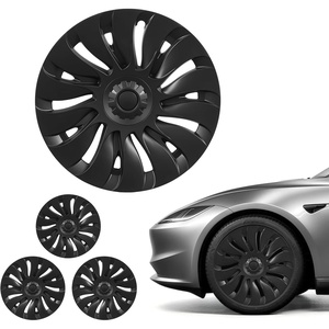 image:imageVEVOR Hubcaps Wheel Covers for 20172023 Tesla Model 3 18 Inch Set of 4 Wheel Rim Cover Hubcaps OEM Style Replacement R18 Size Snap On Car Hub Caps Premium 10Spoke ABS Tire Rim Caps Matte Black14Spoke