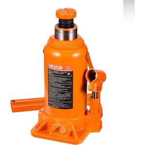 image:imageVEVOR Hydraulic Bottle Jack 20 Ton44092 lbs Low Profile Welded Bottle Jack with 669126 Lifting Range amp 3Section Long Handle for Car Pickup Truck RV Auto Repair Industrial Engineering20T Hight Profile