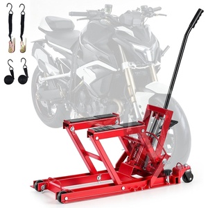 image:imageVEVOR Hydraulic Motorcycle Lift Jack 1500 LBS Capacity ATV Scissor Lift Jack Portable Motorcycle Lift Table with 4 Wheels Hydraulic FootOperated Hoist Stand for Motorcycle ATV UTV Powersports  Portable Motorcycle Lift Table with 4 Wheels Hydraulic FootOperated Hoist Stand for ATV UTV PowersportsRed