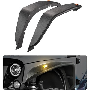 image:imageVEVOR Inner Fender Liner Front amp Rear Fender Liner Compatible with 20072018 Jeeps JKJKU 24 Doors Steel Mud Guards Bolton Style Fenders Flare Wheel Well Cover Fenders Flare Liners BlackFront A