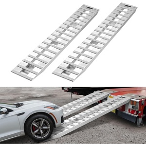 image:imageVEVOR Loading Ramps 2 Pcs 108 x 15 in Durable Aluminum and HeavyDuty Trailer Ramp Set with AntiSlip Plates 10000 Lbs Combined Capacity for Carts Farm Tractors ATVs Lawn Mowers Motorcycles