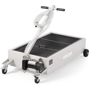 image:imageVEVOR Low Profile Electric Oil Drain Pan 20 Gal Capacity Rolling Oil Drain Pan with 110V HighFlow Pump 72 ft Hose amp T Folding Handle Leakproof amp Corrosionresistant Fit for Trucks ATVs Whitewhite