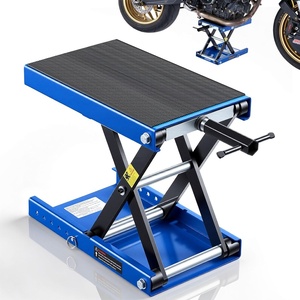 image:imageVEVOR Motorcycle Lift 1100 LBS Motorcycle Scissor Lift Jack with Wide Deck amp Safety Pin 37138 Center Hoist Crank Stand Steel Scissor Jack for Street Bikes Cruiser Bikes Touring Motorcycles  Steel Scissor Jack with Lock Pin 37138 Center Hoist Crank Stand for Street Bikes Cruiser Bikes Touring MotorcyclesBlue