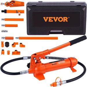 image:imageVEVOR Porta Power Kit 20 Ton Load Portable Hydraulic Jack with 46 ft Extended Oil Hose Comprehensive Accessories Car Frame Repair Tool with Portable Storage Case for Automotive Heavy Equipment4 Ton