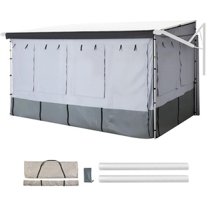 image:imageVEVOR RV Awning Sun Shade Room  Compatible with 1617 ft Awnings RV Awning Sun Shading Room with Door amp Ventilated Mesh Windows Sunproof amp Windproof ThreeSided Enclosure Tent for RV Camping16 Feet to 17 Feet