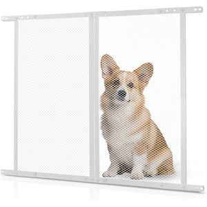 image:imageVEVOR RV Screen Door Protector Adjusts from 22 to 315 inch Adjustable Door Grille Easy to Install Reinforced Breathable Honeycomb Holes Iron Camper RV Entry Protector for Pet Protection Black285 x 315 in