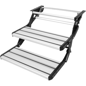 image:imageVEVOR RV Steps 2Step 440 lbs Load Capacity Electric Retractable RV Stairs Telescopic Folding Aluminum Alloy Camper Steps Steel Frame NonSlip Entry Stair for Camper Van Motorhome Travel Trailer2Step