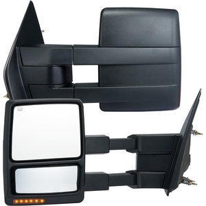 image:imageVEVOR Towing Mirrors Fit for 20042014 Ford F150 Power Heated LED Turn Signal Puddle Light Tow Mirrors Manual Controlling Telescoping Folding Black20042014