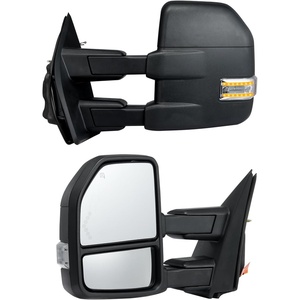 image:imageVEVOR Towing Mirrors Fit for 20042014 Ford F150 Power Heated LED Turn Signal Puddle Light Tow Mirrors Manual Controlling Telescoping Folding Black20152018