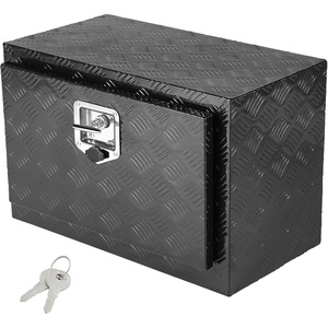 image:imageVEVOR Underbody Truck Box 301416 Pickup Storage Box Heavy Duty Aluminum Diamond Plate Tool Box with Lock and Keys Waterproof Trailer Storage Box with THandle Latch for Truck Van TrailerBlack