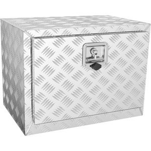 image:imageVEVOR Underbody Truck Box 301416 Pickup Storage Box Heavy Duty Aluminum Diamond Plate Tool Box with Lock and Keys Waterproof Trailer Storage Box with THandle Latch for Truck Van TrailerSilver