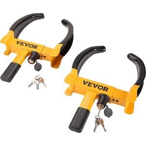 image:imageVEVOR Universal Wheel Clamp Lock 2 Pack Adjustable AntiTheft Tire Lock HeavyDuty Steel for ATV SUV Car Golf Cart Boats Motorcycles with 6 Keys