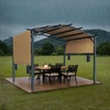 image:imageVEVOR 10 x 10 ft Outdoor Pergola Arched Top Metal Pergola Retractable Pergola with Sun Shade Canopy Large Patio Shelter Pavilion Heavy Duty Garden Pergola for Deck Backyard Porch Poolside10 x 10 ft