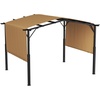 image:imageVEVOR 10 x 10 ft Outdoor Pergola Arched Top Metal Pergola Retractable Pergola with Sun Shade Canopy Large Patio Shelter Pavilion Heavy Duty Garden Pergola for Deck Backyard Porch Poolside10 x 10 ft