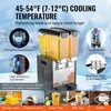 image:imageVEVOR Commercial Beverage Dispenser 2 Tanks 10 L  106 QT Per Tank Juice Dispenser 270W Stainless Steel Ice Tea Drink Machine with 45F54F Cooling Temperature for Cold Drink Restaurant Bar Party
