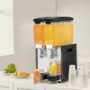 image:imageVEVOR Commercial Beverage Dispenser 2 Tanks 10 L  106 QT Per Tank Juice Dispenser 270W Stainless Steel Ice Tea Drink Machine with 45F54F Cooling Temperature for Cold Drink Restaurant Bar Party
