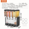 image:imageVEVOR Commercial Beverage Dispenser 4 Tanks 10 L  106 QT Per Tank Juice Dispenser 430W Stainless Steel Ice Tea Drink Machine with 45F54F Cooling Temperature for Cold Drink Restaurant Bar Party