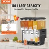 image:imageVEVOR Commercial Beverage Dispenser 4 Tanks 10 L  106 QT Per Tank Juice Dispenser 430W Stainless Steel Ice Tea Drink Machine with 45F54F Cooling Temperature for Cold Drink Restaurant Bar Party