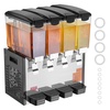 image:imageVEVOR Commercial Beverage Dispenser 4 Tanks 10 L  106 QT Per Tank Juice Dispenser 430W Stainless Steel Ice Tea Drink Machine with 45F54F Cooling Temperature for Cold Drink Restaurant Bar Party