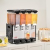 image:imageVEVOR Commercial Beverage Dispenser 4 Tanks 10 L  106 QT Per Tank Juice Dispenser 430W Stainless Steel Ice Tea Drink Machine with 45F54F Cooling Temperature for Cold Drink Restaurant Bar Party