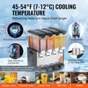 image:imageVEVOR Commercial Beverage Dispenser 4 Tanks 10 L  106 QT Per Tank Juice Dispenser 430W Stainless Steel Ice Tea Drink Machine with 45F54F Cooling Temperature for Cold Drink Restaurant Bar Party